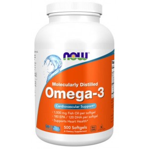 NOW Omega-3 1000 мг 500 софтгель капс