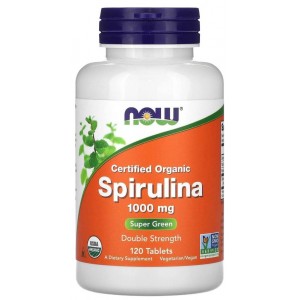 NOW Organic Spirulina 1000 мг 120 таб