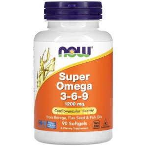 NOW Super Omega 3-6-9 EPA 1200 мг 120 софтгель капс