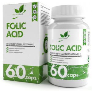 Natural Supp Folic Acid B9 60 капс