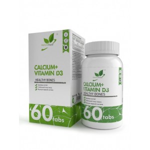 Natural Supp Calcium + Vitamin D3 60 caps