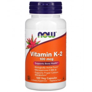 NOW Vitamin K2 100 мкг 100 капс