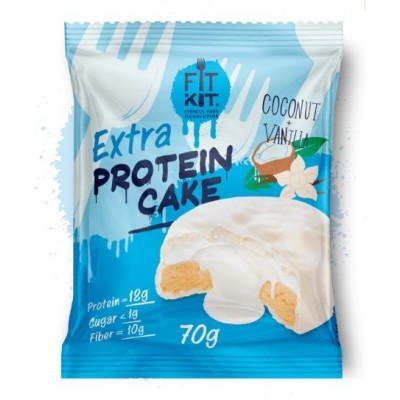 Купить Fit Kit Protein cake White EXTRA 70гр с бесплатной доставкой и выдачей в локальных магазинах Пятигорска, Невинномысска, Ставрополя. Выгодная доставка по России!