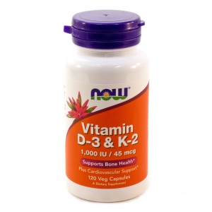 NOW Vitamin D3 & K2 1000ME 120tab