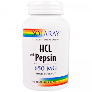 Solaray HCL Pepsin 650 mg 100 caps