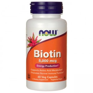 NOW Biotin B7 5000 мкг 60 капс
