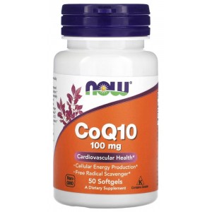 NOW CoQ-10 100 мг 50 софтгель капс