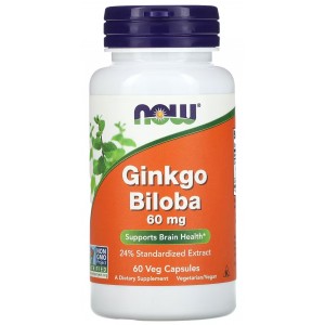NOW Ginkgo Biloba 60 мг 60 капс